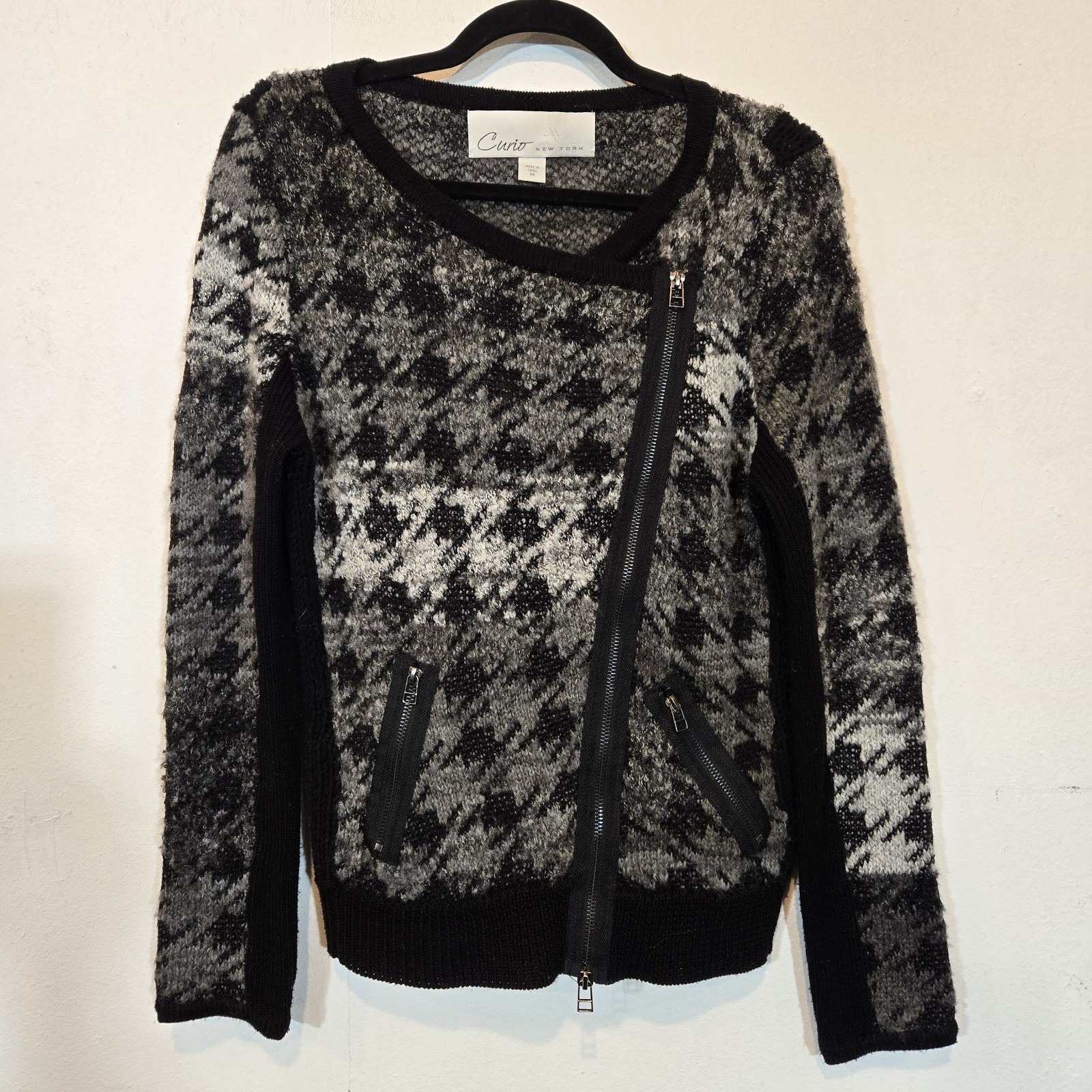 Curio New York Asymmetric Zippered Sweater Medium